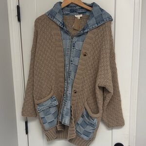 New with tags denim and wool jacket